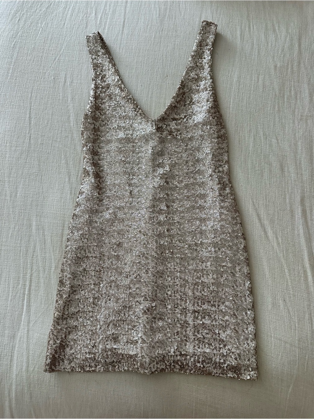 Backstage Australia Rose Gold Sequin Mini Dress Size Small Party Cocktail